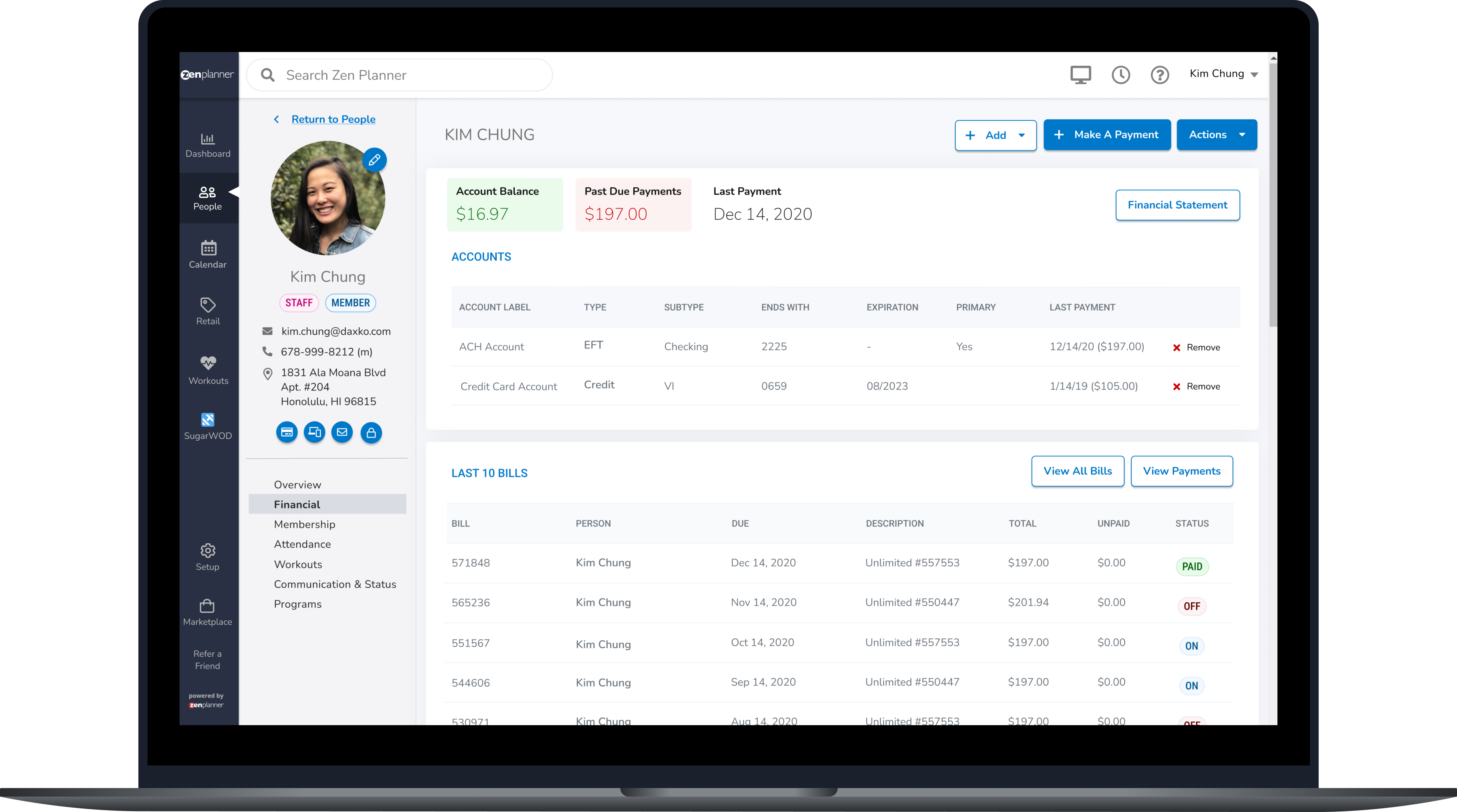 screenshot of Zen Planner
